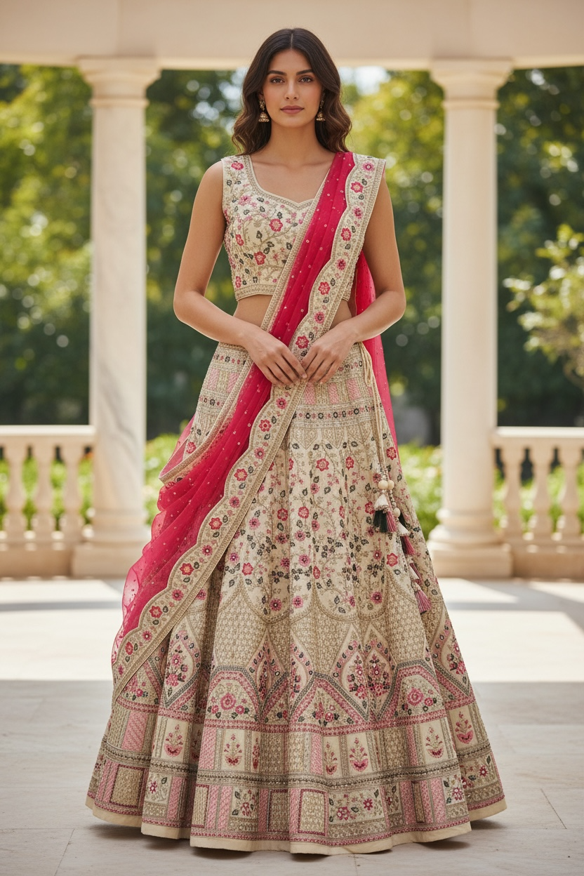 Multi Colored Lengha